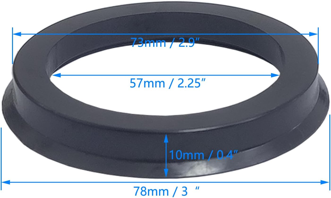 Auto-Plaza 8Pcs Car Hub Centric Rings 73.1Mm OD to 57.1Mm ID Hubrings for 73.1Mm Center Bore Wheels 57.1Mm Hub Bore image number 4