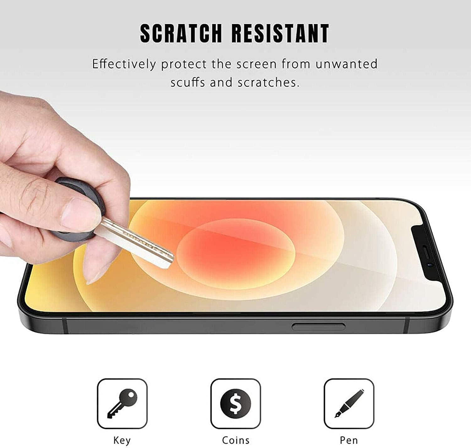 Tempered Glass/Soft Screen Protector for Apple Iphone 6 7 8 plus X XS XR 11 12 13 Pro Max SE (13, Tempered Glass Front) image number 4