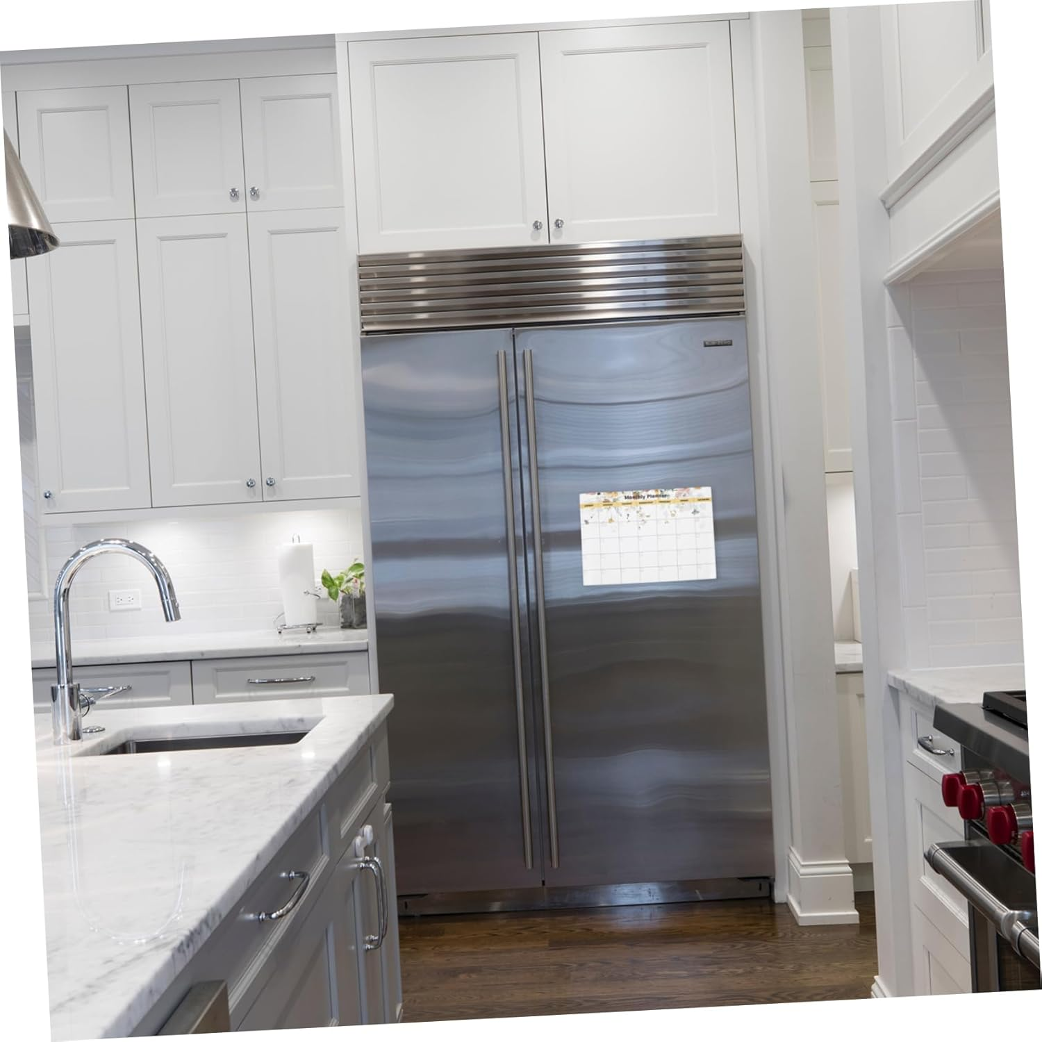 Tofficu Magnetic Dry Erase Calendar Planner for Fridge Monthly Weekly Schedule Board Easy to Clean Reusable Magnetic Message Board for Home Office Organization image number 2