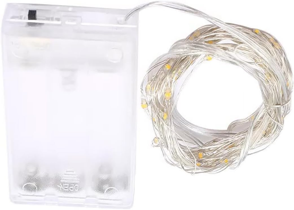 Voltshine 3 X AA Battery LED String Lights PVC Copper Cool White 3M Ideal for Indoor and Outdoor Decoration