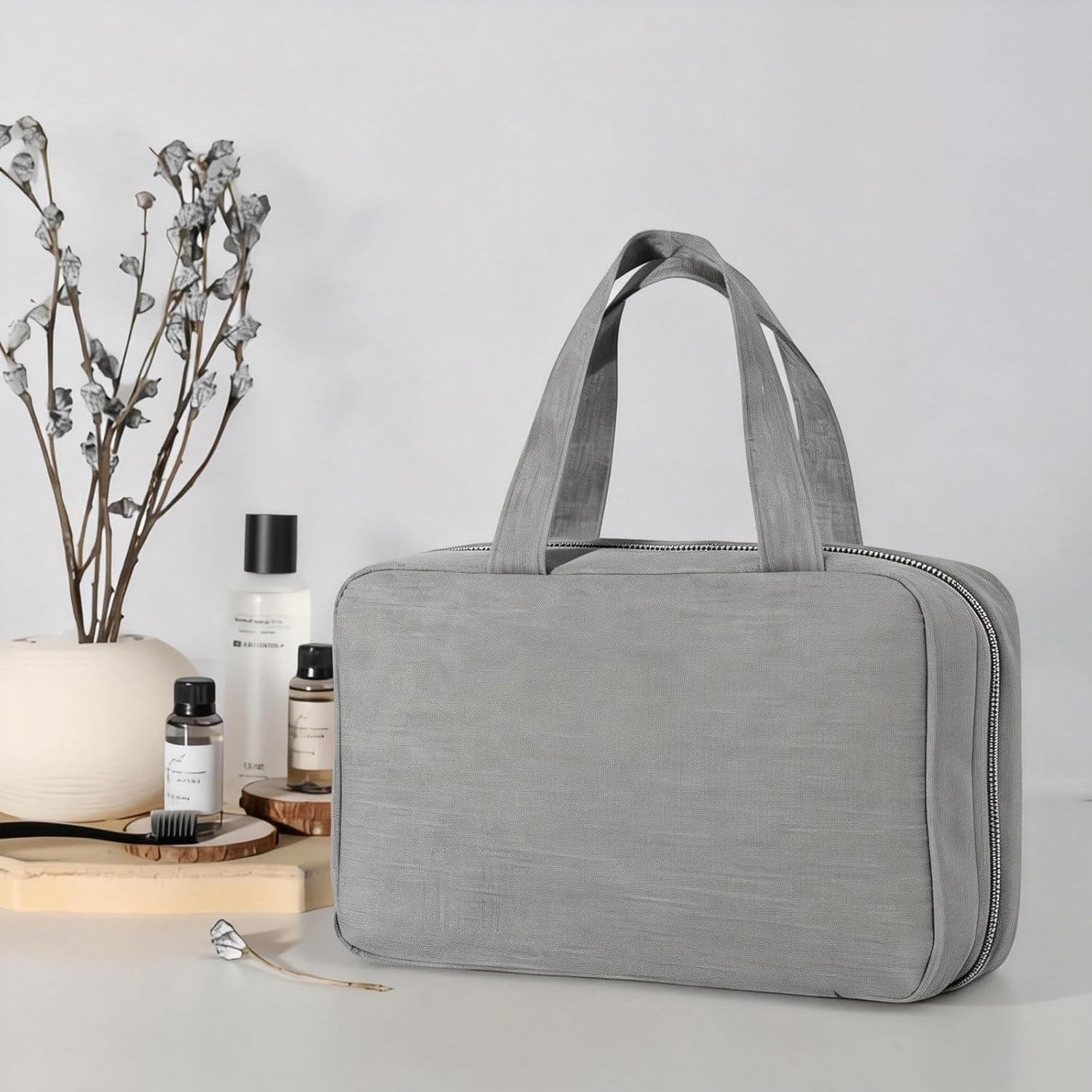 Large Hanging Travel Toiletry Bag with Multiple Compartments, Detachable Cosmetic Pouches, Waterproof Travel Organiser for Men & Women, Portable Travel Accessories image number 1