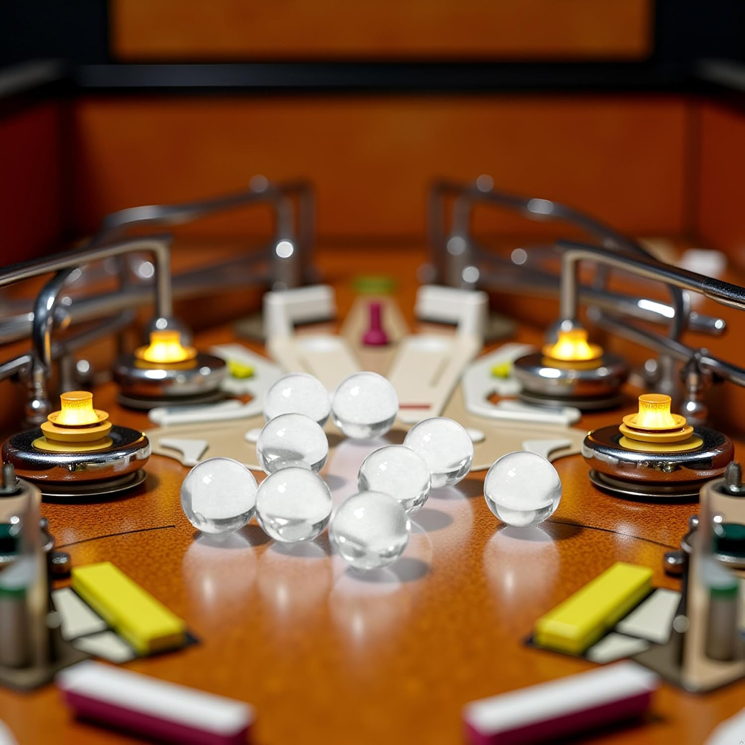 20 Pcs 10Mm Clear Glass Marbles Solid Marble Beads Marbles Games Bouncing Ball Pinball Machine for Vase Fish Tank Filler Home Decor, Dice and Marble Games, Sports and Outdoor Play image number 4