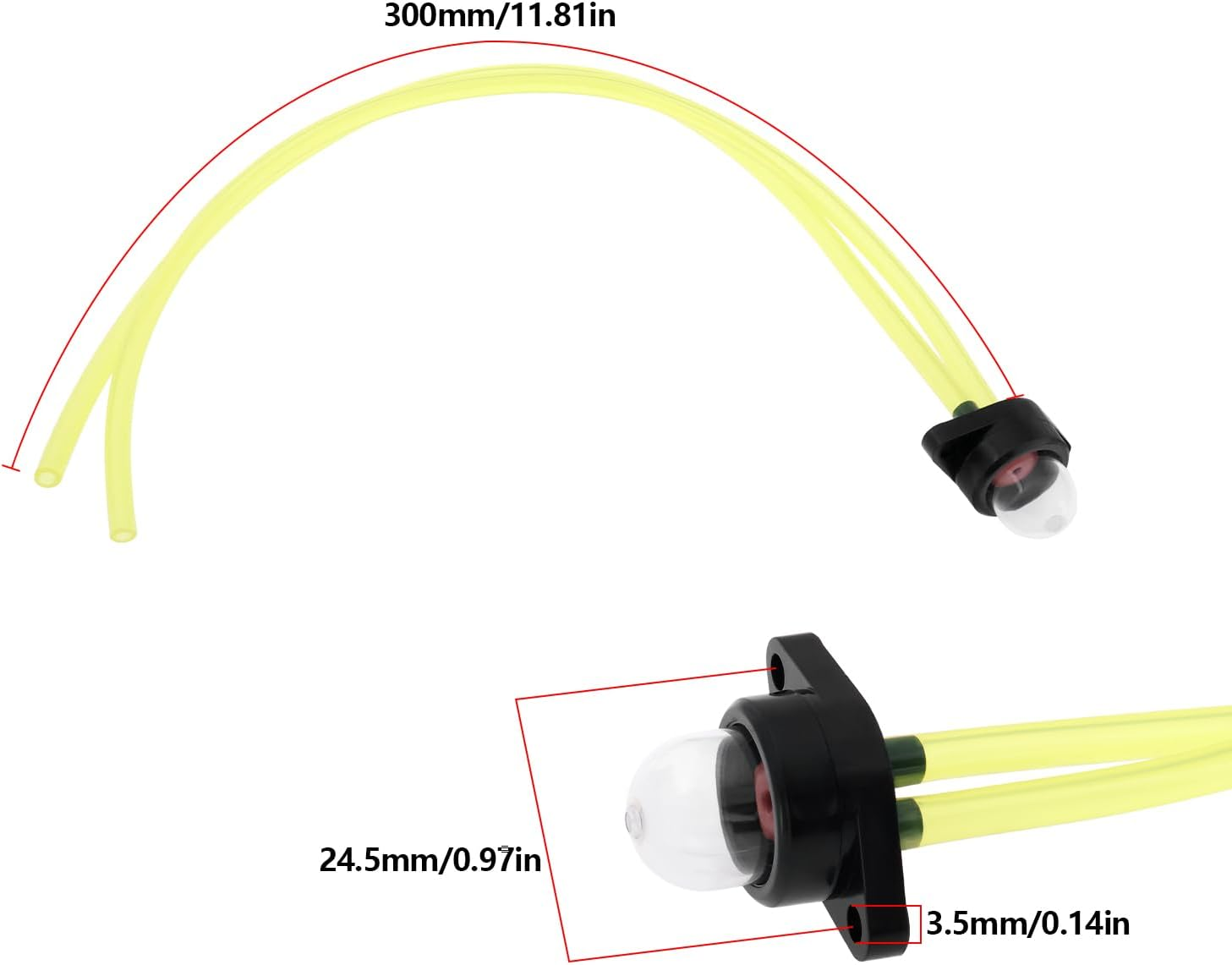Be in Your Mind 2X Chainsaw Primer Bulb Fuel Pump Mower Fuel Line Compatible with Poulan Pro 210 230 221 260 2550 image number 3