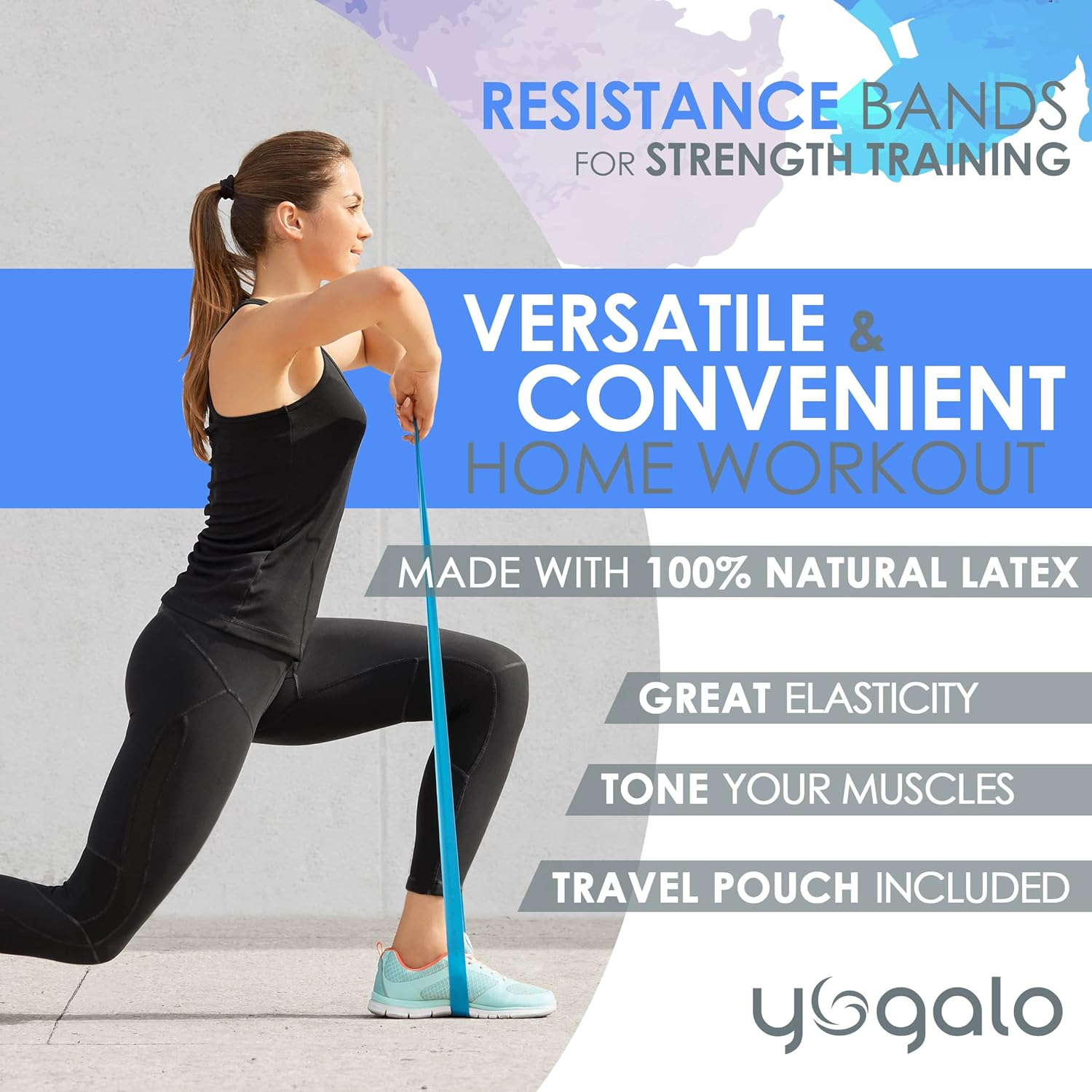 Yogalo Pilates Series Pilates Ring - Toning, Sculpting, Strength Flexibility, Power Resistance Exercise Circle, Thigh Toner, Fitness Magic Circle, 14 Inch Dual Grip Ring - Blue image number 6