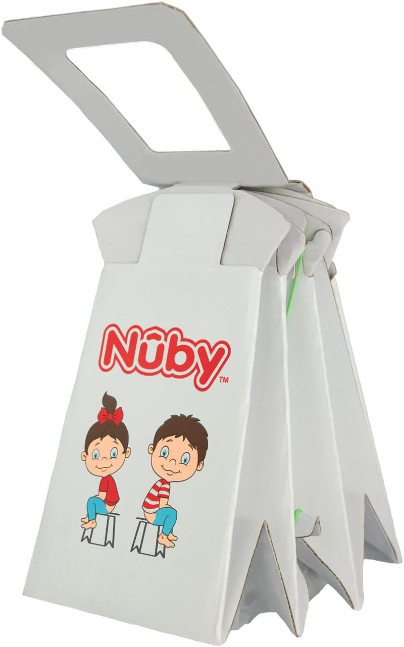 Nuby Disposable Travel Potty with Liner - Foldable and Portable Potty; Toddler Potty Essential for Camp, Trips, & Car Rides - Travel Potty for Toddler, 1 Pack image number 1