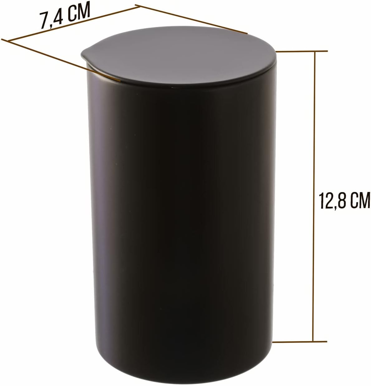 Dosenritter 6 X round Spice Jars/Tea Canisters, Aroma-Tight, Made of Metal, for Each Approx. 140 G, Earl Grey, Approx. 230 G Spice Powder, 12.8 X 7.4 Cm (H X D), Also Ideal as a Supplement, Sugar Or image number 1