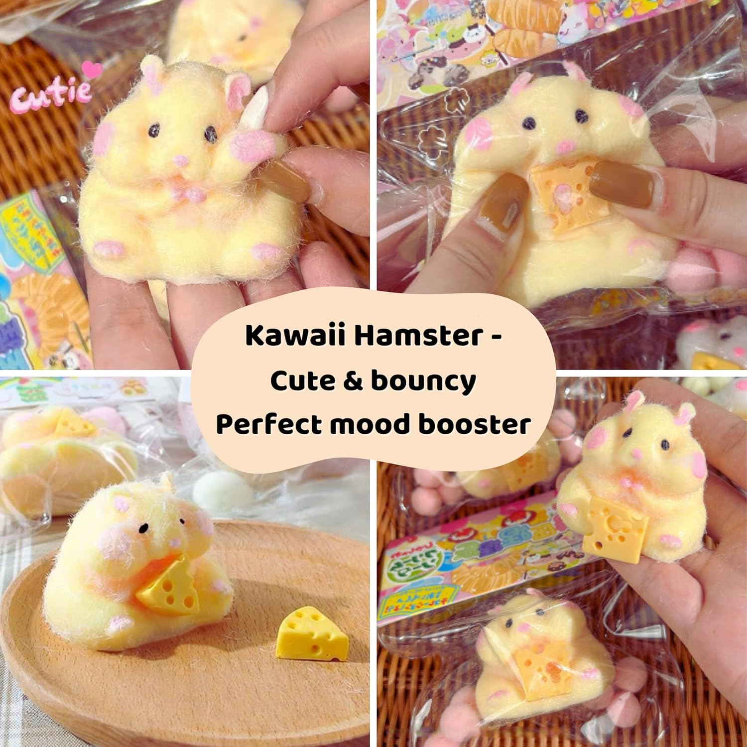 4 Pcs Taba & Fufu Squishy Fidget Toys, Fidget Party Favours, Super Soft Kawaii Stress Relief Toys, Reusable Sensory Fidget Gift for Adults and Kids image number 5