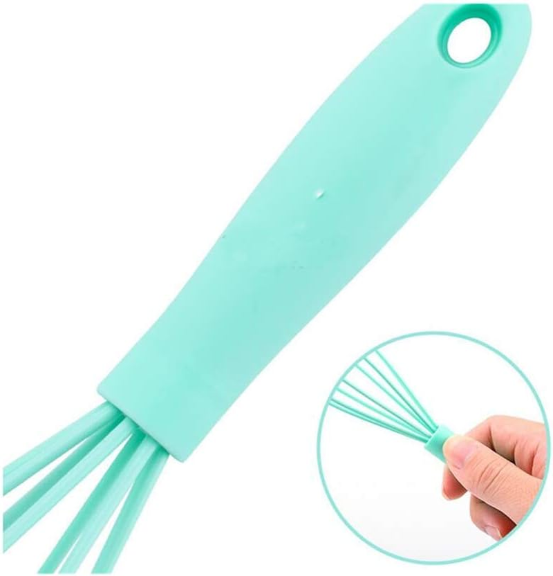 Silicone Whisk -5 Pcs Colorful Kitchen Mini Silicone Whisks,Whisk Set Egg Beater for Blending Whisking Beating Stirring Cooking Baking image number 3