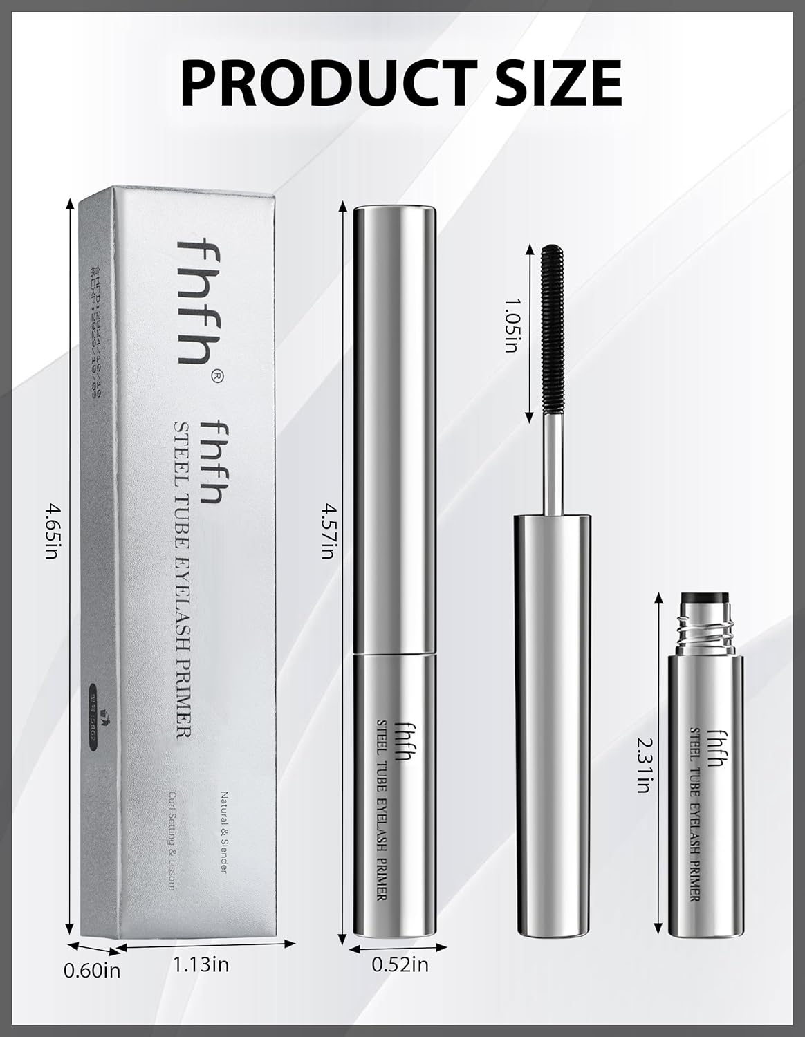 Erinde Mascara for Older Women, Black Waterproof Mascara for Mature Women, Extreme Length and Volume, No Clumps, Long Lasting, Hypoallergenic for Sensitive Eyes #01 image number 1