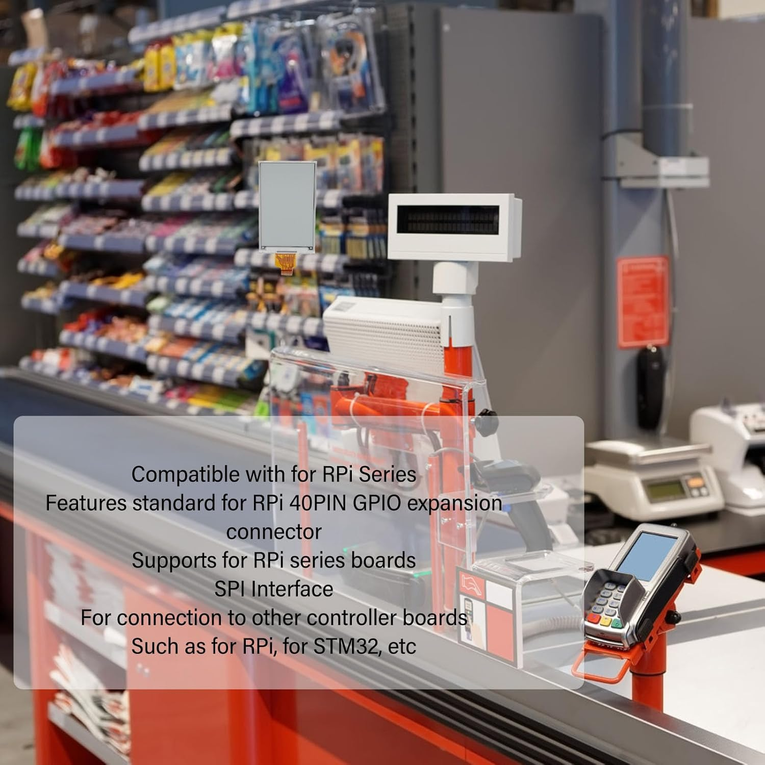 4.26 Inch Display Module, 800X480 Pixels Communicate Black White E Paper Screen Module, No Backlight, SPI Interface, Low Power Consumption Energy Saving image number 5