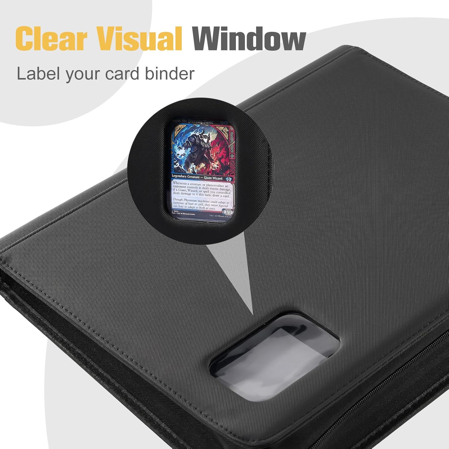 Procase Top Loader Binder for Cards, Holds 324 Toploaders with 9 Pockets, Toploader Storage for Trading Cards or Sports Cards, Compatible with TCG, MTG in 3"X4" Toploaders -Black - Purple image number 5