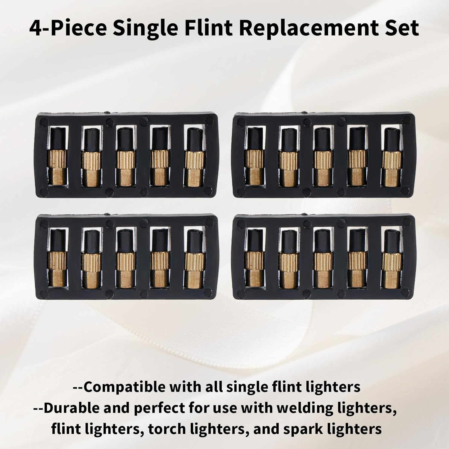 2Pcs Torch Striker, Single Flint Spark Lighter with 20 Extra Flint Replacement for Cutting, Brazing & Welding image number 2