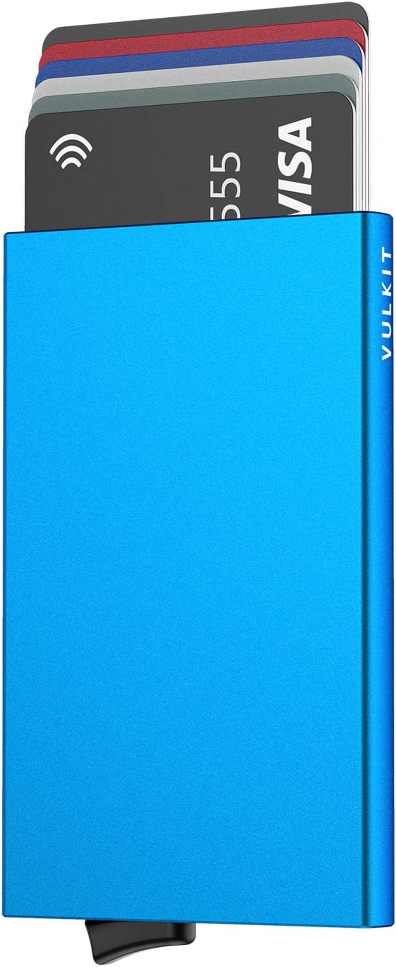 Pop up Wallet, Slim Minimalist Credit Card Holder for Men and Women RFID Blocking Mini Metal Case