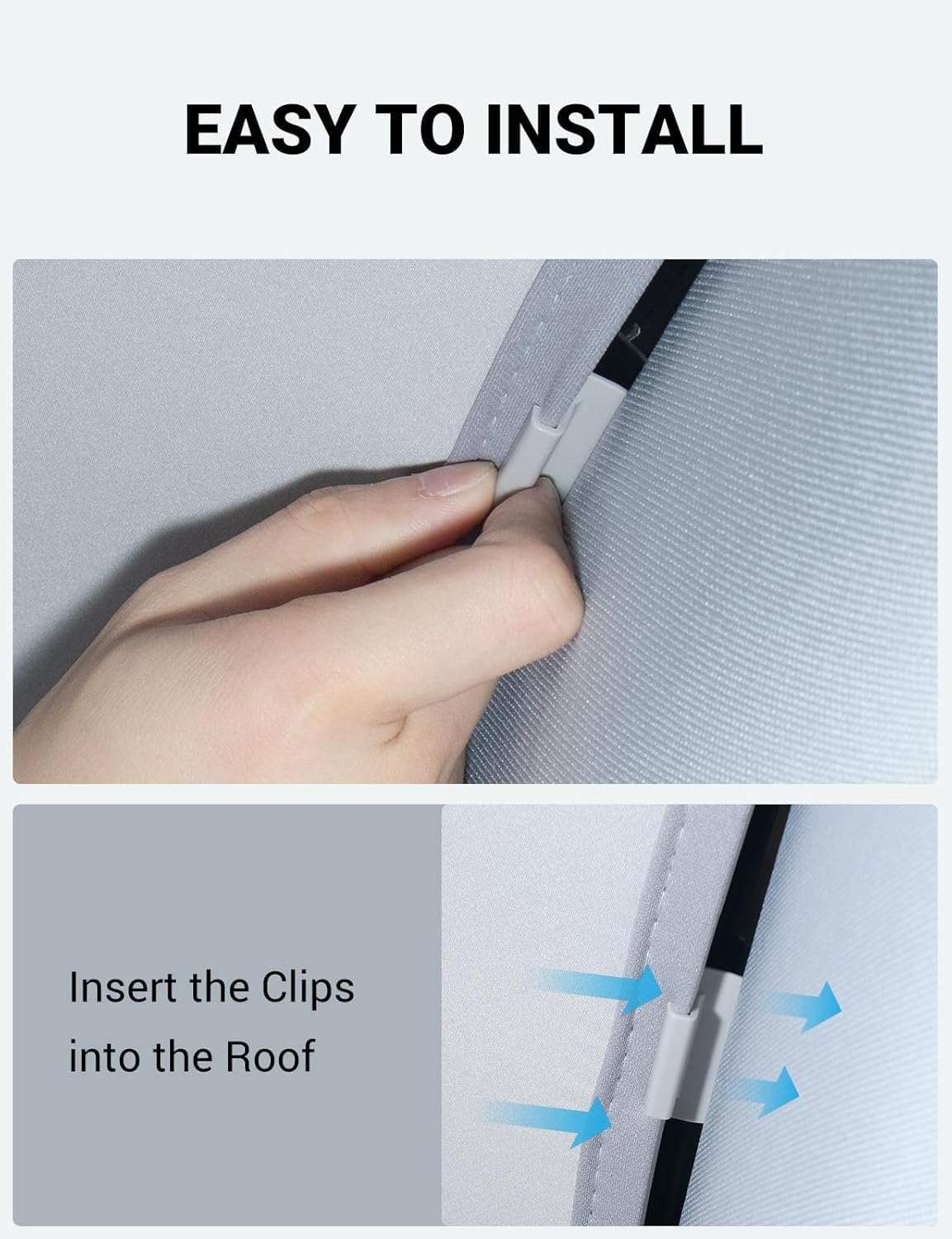 Roof Sunshades for Tesla 2024 2025 Model 3 Highland, Foldable Skylight Sunshade for Model 3 2024 2025 No-Sag Glass Roof Heat Insulation UV Protection Sunroof Covers image number 5