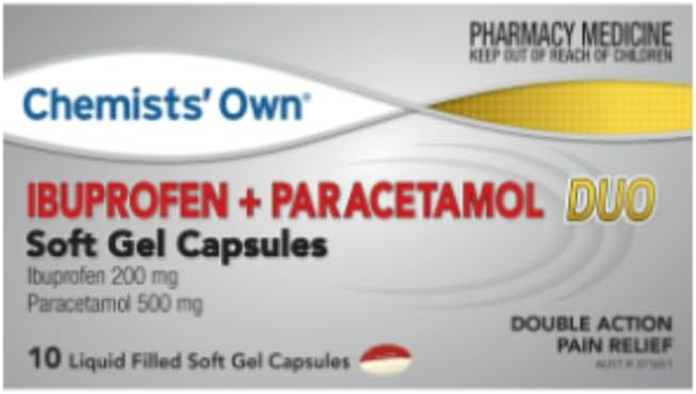 Chemists Own Chemists' Own Ibuprofen Paracetamol Duo Soft Gel Capsules 10 Pack