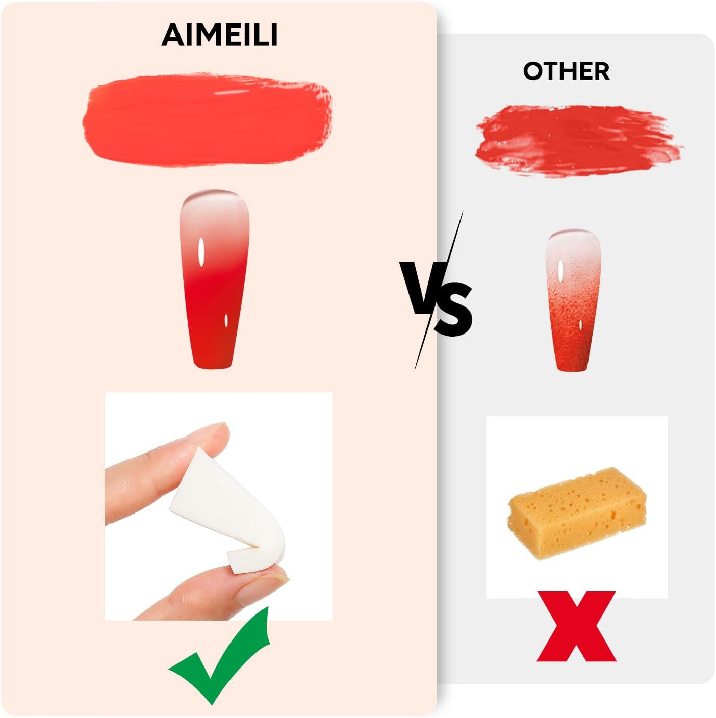AIMEILI Ombre Gel Nail Polish Kit, Vegan, Cruelty Free, Gradient Blush Effect Solid Gel Polish 6 Colors Pat Painting Gel with Nail Sponge Drawing Brush - Ppgset002 image number 5