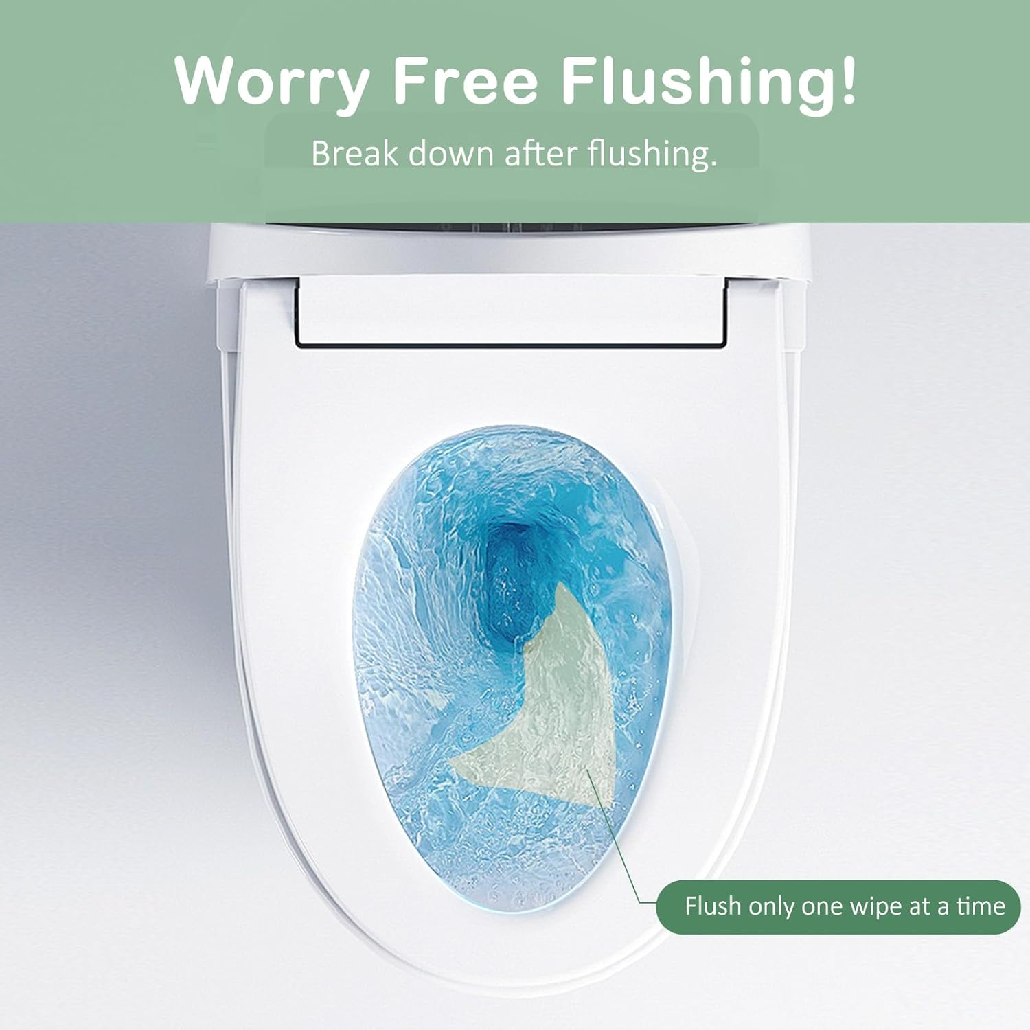 Bamboo Flushable Wet Wipes | Hypoallergenic | Septic Safe | Unscented | Eco Friendly | Soothing Botanicals & Aloe | Travel Size | for Women/Kids/Adults | 360Pk image number 5