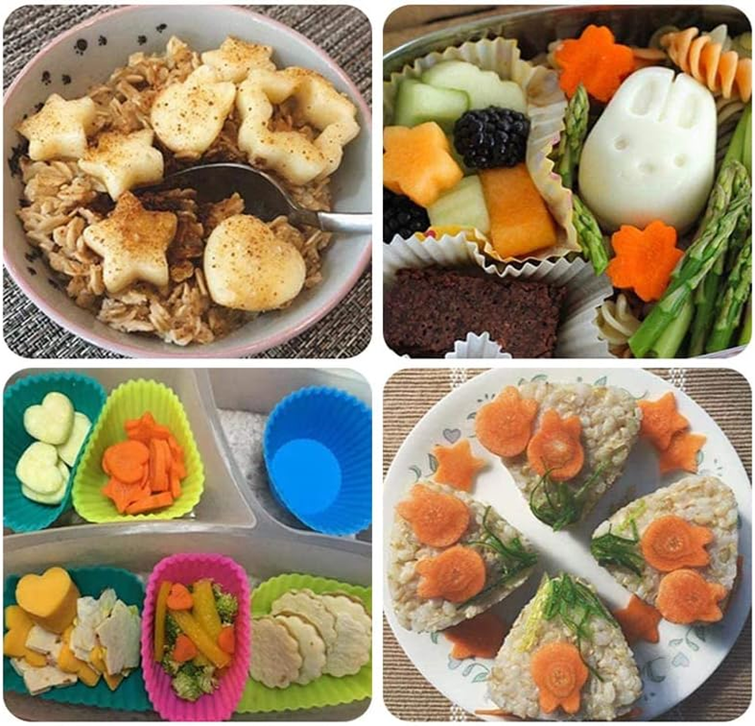 AIMALL 12Pcs Stainless Steel Fruit Vegetable Mini Cookie Shape Cutter Set, Kid Food Molds, Pastry Stamps, Decorative Baking Tools for Kids, Food Shapes for Vegetables & Fruits image number 4