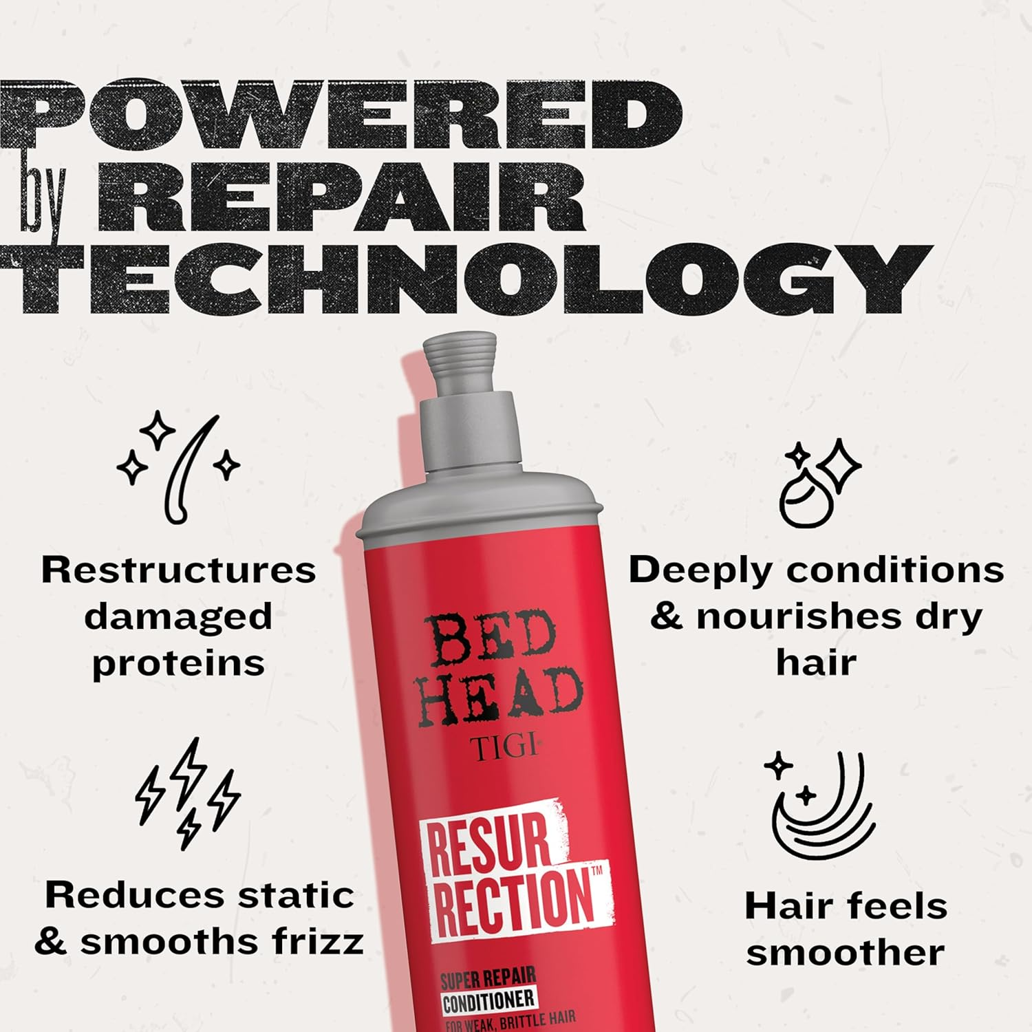 Bed Head by TIGI Resurrection Repair Conditioner for Damaged Hair 600Ml 1 Ea image number 2