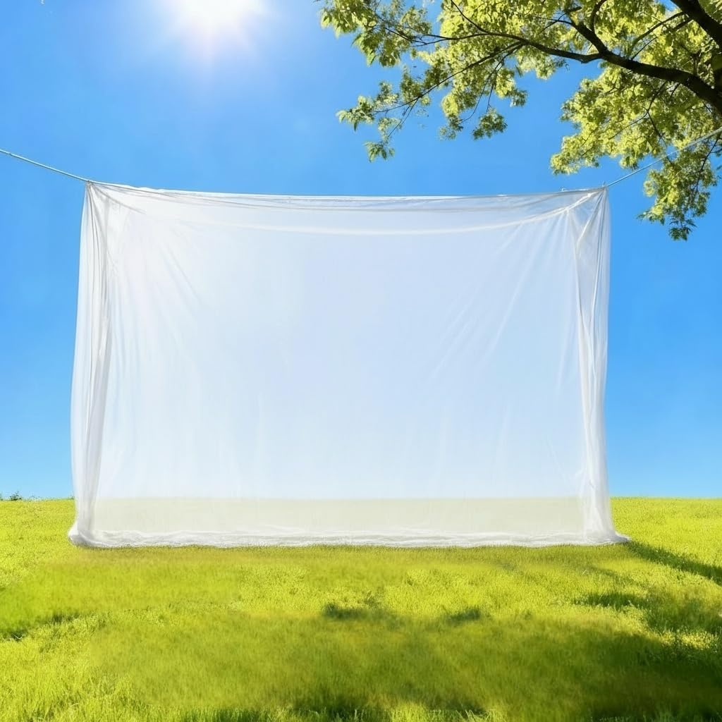 Camping Mosquito Net Outdoor Net for Camping Hiking Backpacking, 300X300X195Cm Ultra Large Mosquito Netting with Carry Bag, Premium Quality for Indoor Use and Travel (Single Door 300 * 300 * 195Cm) image number 2