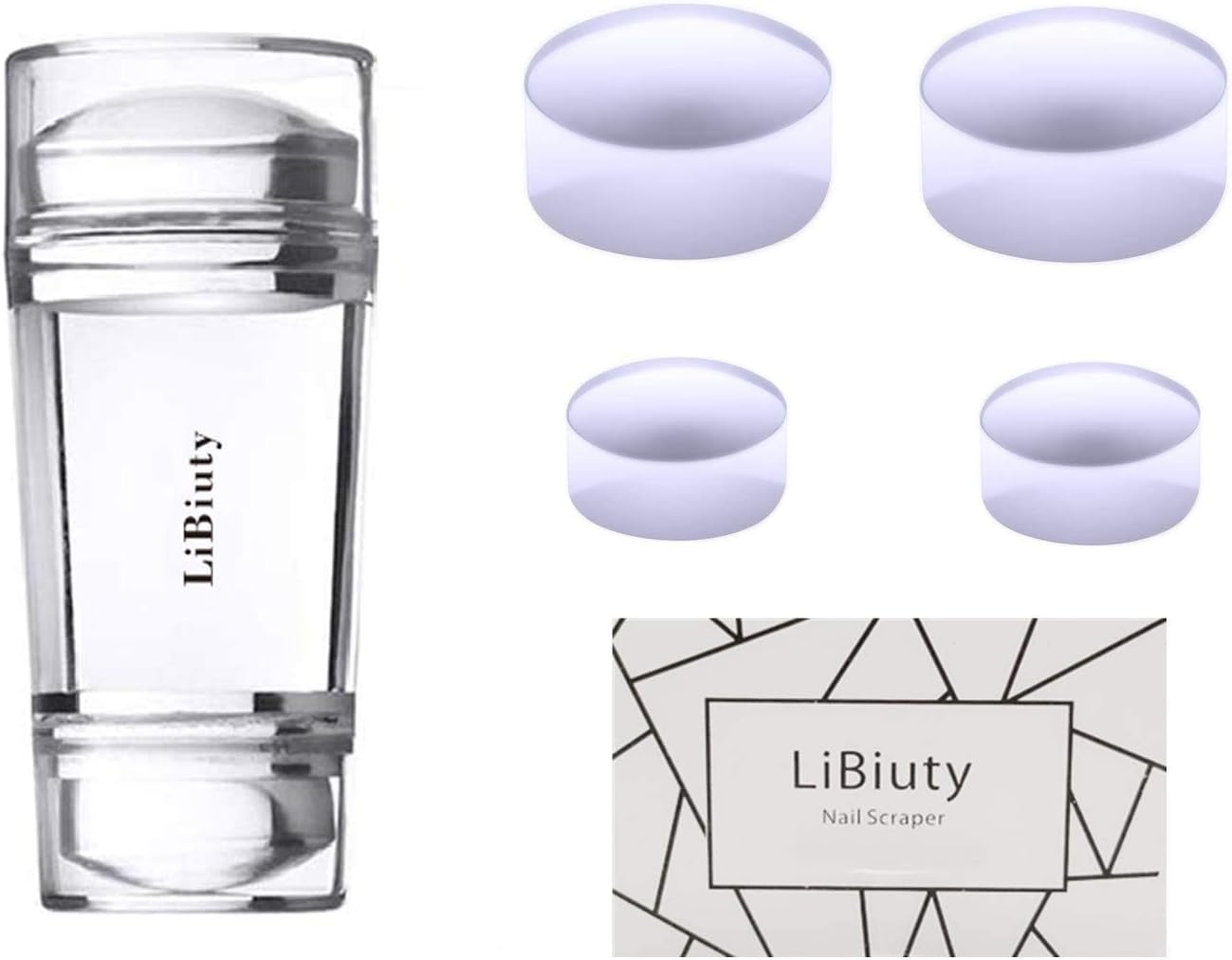 JEEWHEET 6 Nail Art Stamping Plates with Stamper and Scraper - Flowers, Geometric Patterns Nail Template for Nail Salon Designs - Nail Image Stamp Plates Manicure Templates Nail Art Tools image number 5