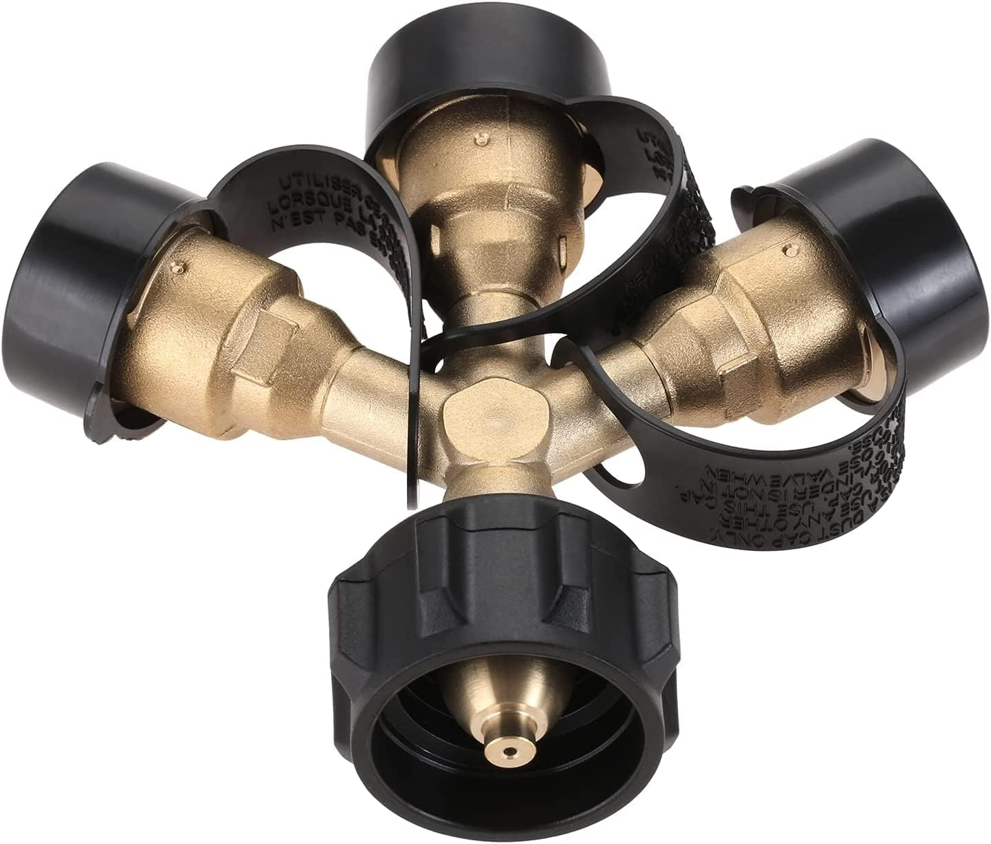 Mtsooning Propone Splitter, Propane Tank 3 Y Splitter Adapter, 3 Way Propone Gas Splitter for Camping Stoves, BBQ Grills, RV Camper image number 1