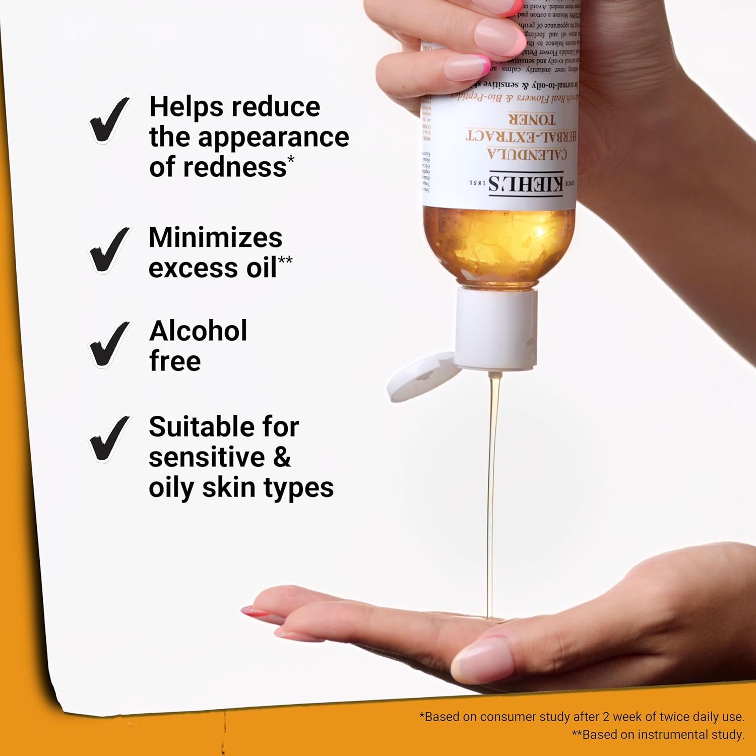 Kiehl'S Calendula Herbal Extract Alcohol-Free Toner - for Normal to Oily Skin Types 500Ml image number 3