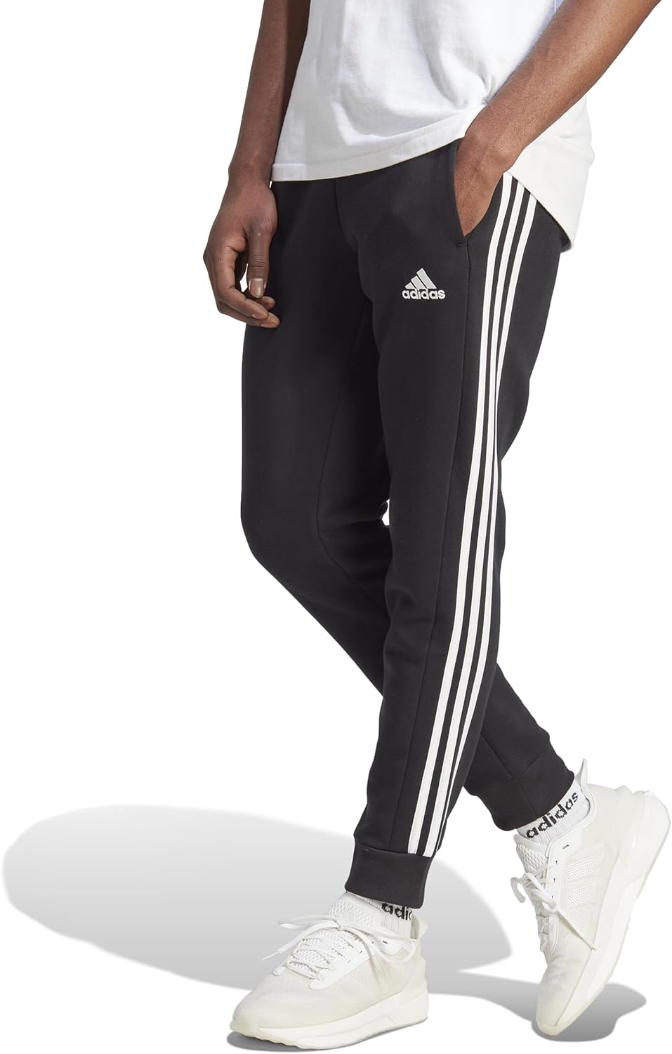 Adidas Sportswear Essentials 3-Stripes Men'S Fleece Tapered Cuff Jogger Pants image number 2