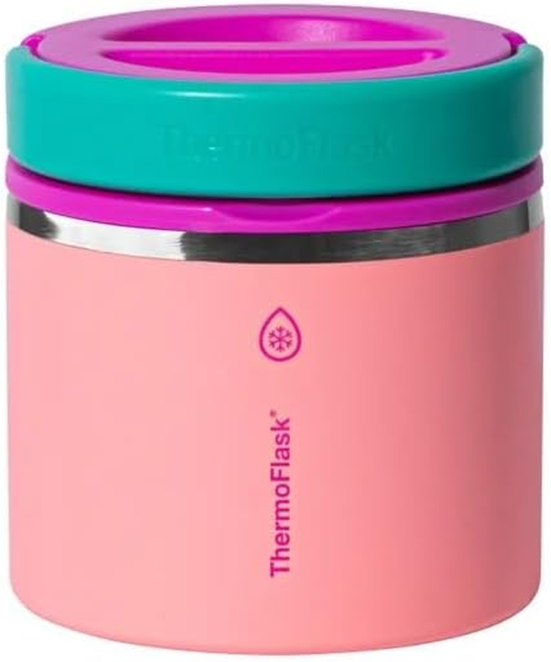 Thermoflask 20 Oz Insulated Food Jar, 2-Pack, Pink and Blue, Hot 12 Hours Cold 24 Hours (Pink and Blue) image number 1