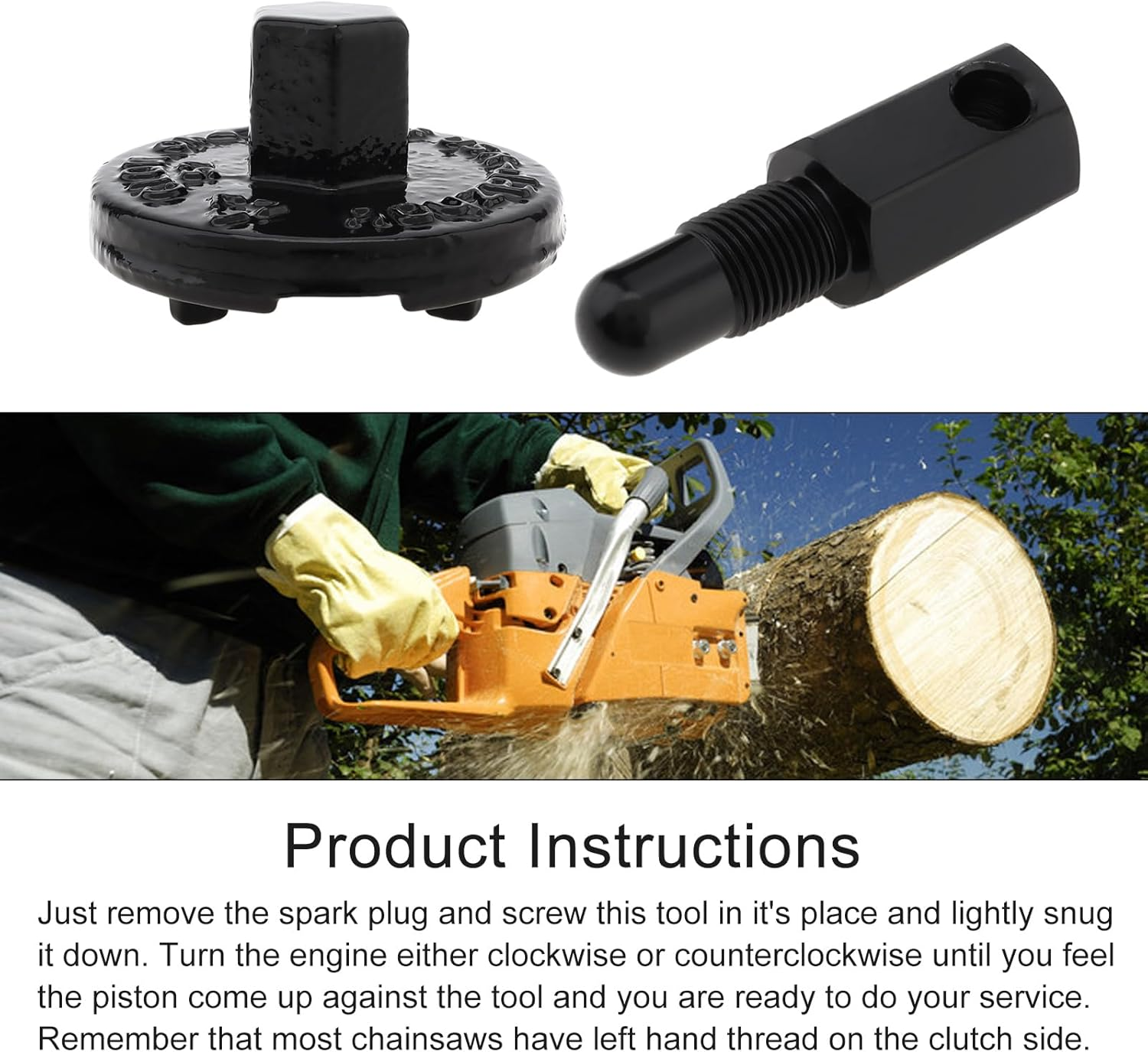 Windance 14Mm Piston Stop Chainsaw Clutch Flywheel Removal Tools Fit for Husqvarna Stihl Echo 2 Cycle, Black Clutch Expander Dismount Tools image number 5