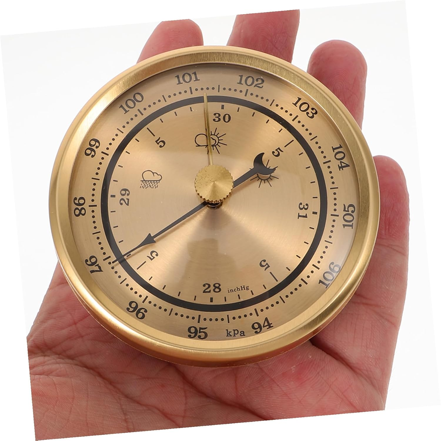 Gatuida Aneroid Barometer with Thermometer and Hygrometer Portable Small Weather Station for Accurate Home Air Pressure and Weather Prediction