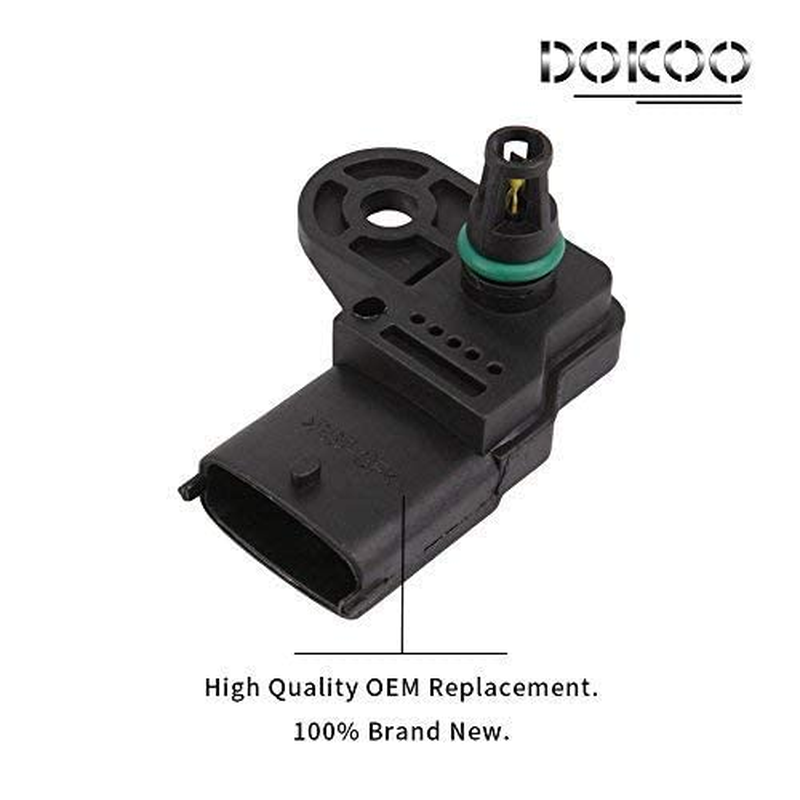 MAP Sensor Manifold Pressure Sensor Fit 46553045 0261230030 for Fiat 500 Brava Bravo Doblo Idea Linea Palio Panda Punto Qubo Stilo Alfa Romeo Mito 2008-2014 Lancia Musa Ypsilon 2003-2014 Doicoo image number 1