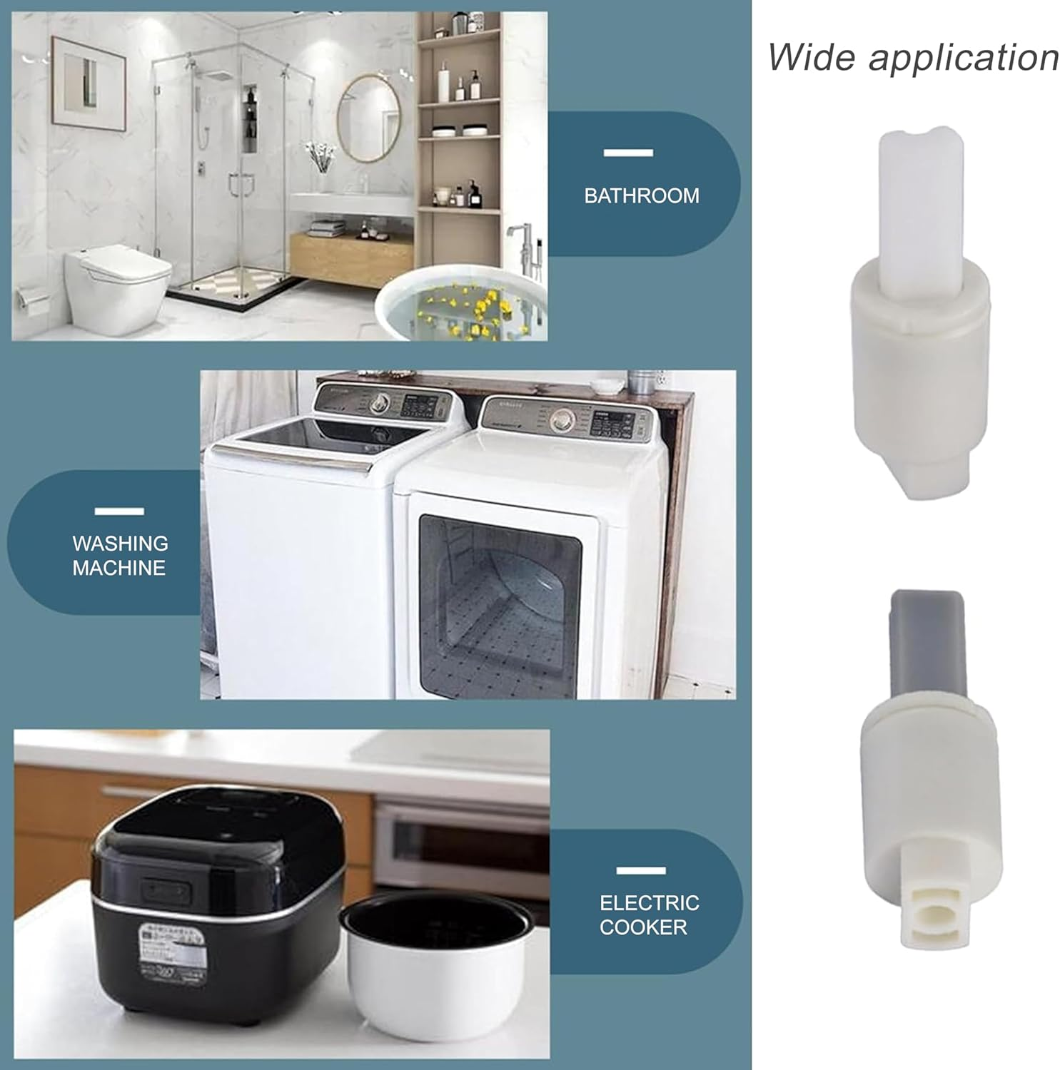 Toilet Seat Damper Set, 2-Pack Universal Soft Close Mechanism, Swivel Buffer for Bathroom Seat Repair (Clock Wise) image number 3