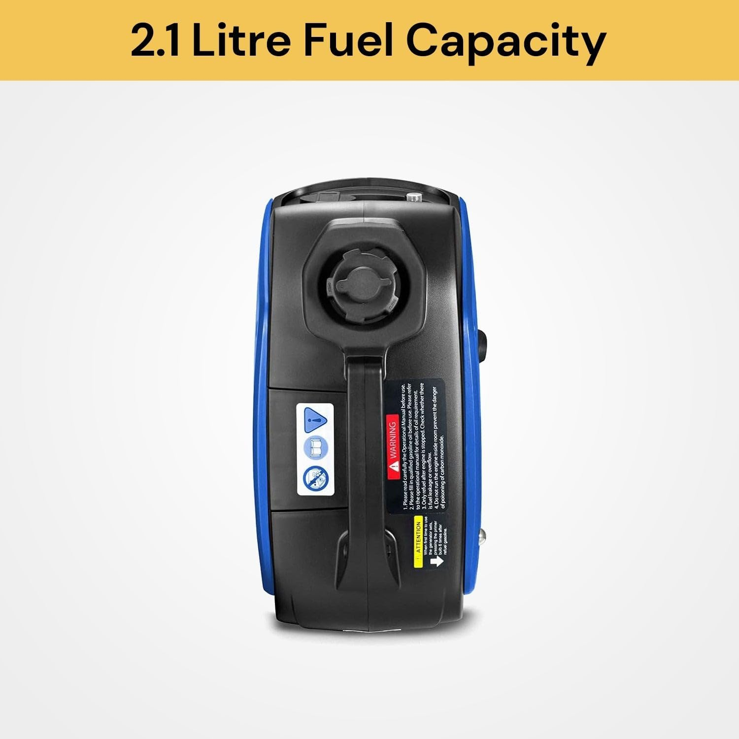 EZONEDEAL Inverter Generator for Home Use - 800W Max, 700W Rated, 100% Pure Sine Wave, Petrol, Portable Generator for Camping - Blue