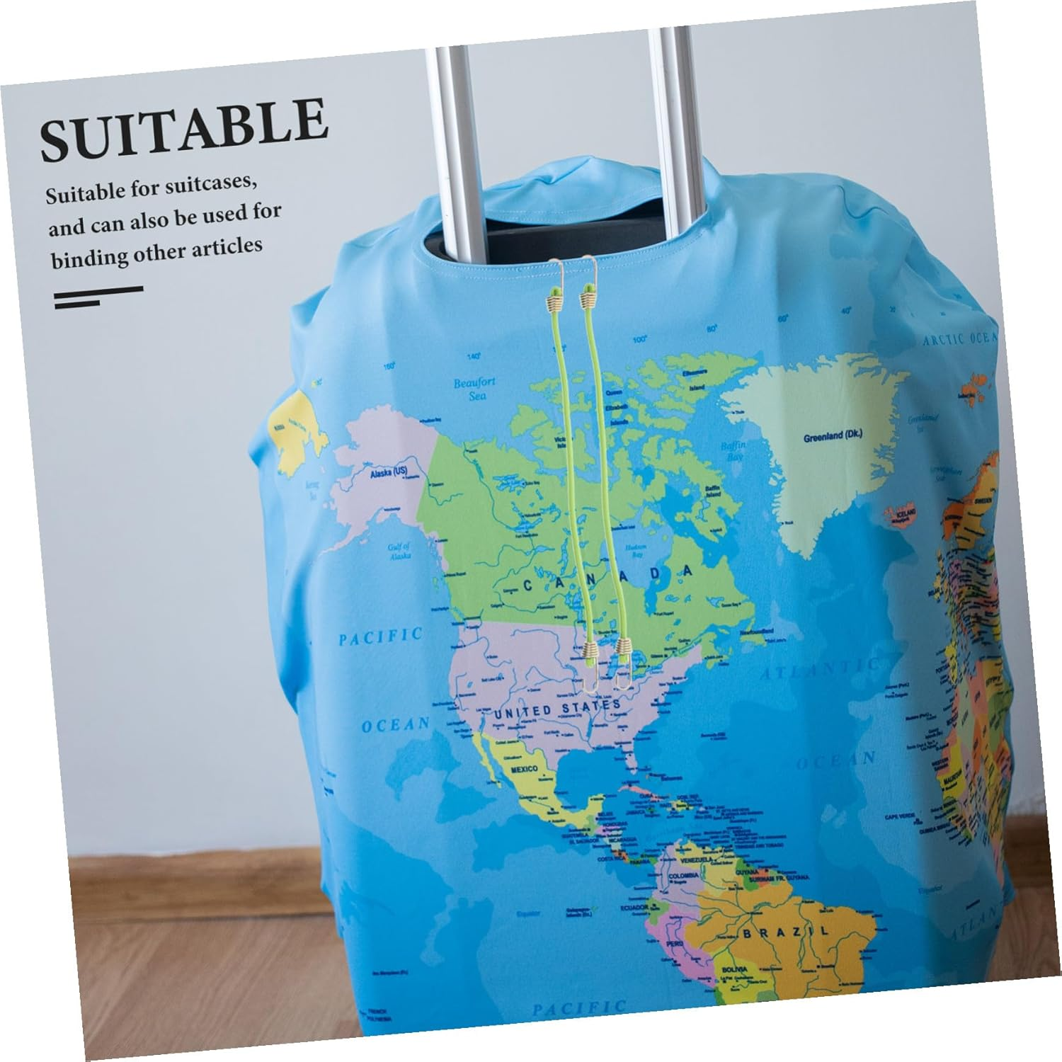 AKOOSY 10Pcs Mini Elastic Luggage Straps with Hooks, Short Stretchy Tie down Fasteners for Travel, Green 25Cm Bungee Cord Set for Suitcases and Camping image number 3