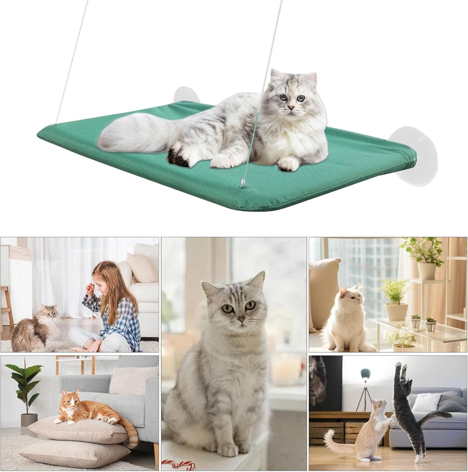 Cat Hammock | Cat Window Perch | Sunbathing Cat Bed Pet Bed | Comfortable Window Block Cat Seat for Pets inside Aid of Pets image number 5