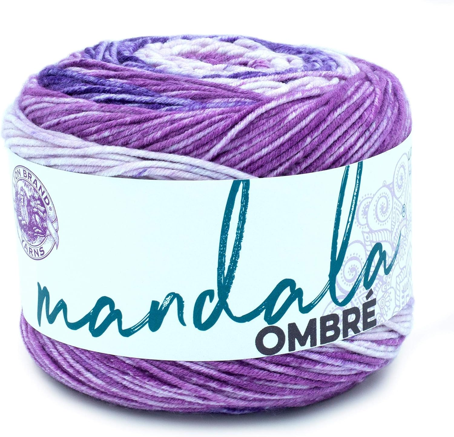 Lion Brand Yarn (1 Skein) Mandala Ombre Yarn, Tranquil
