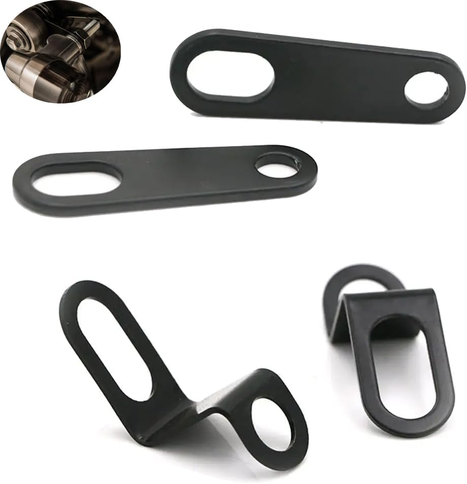 Yehveh 4 Pack Motorcycle Rear Turn Signal Mounting Bracket Lamp Light Relocation Support Mount Holder Stand for Harley Racer Bobber Fork Shock Turnsignals Indicator Aftermarket LED Z/I Type image number 3