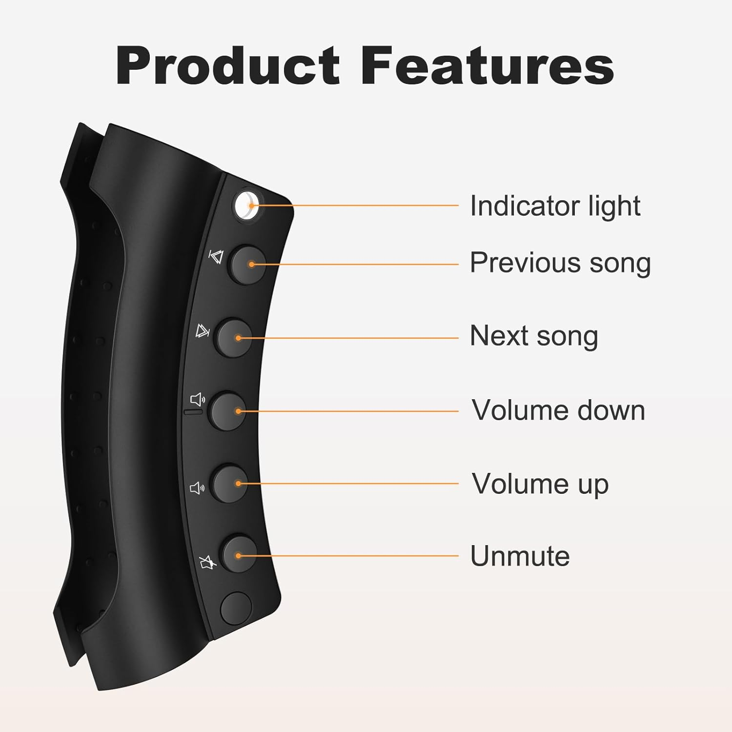 Wireless Steering Wheel Remote Control with Signal Indica for Y-Metdriving Portable Car Stereo and Other Android Car Stereo,With Low Battery Alert,Bluetooth Interface Function Control image number 2