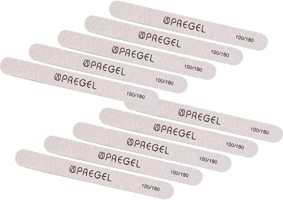 PREANFA PRE GEL Emery Board, Black, 3.9 Oz (100/180 G), Pack of 10