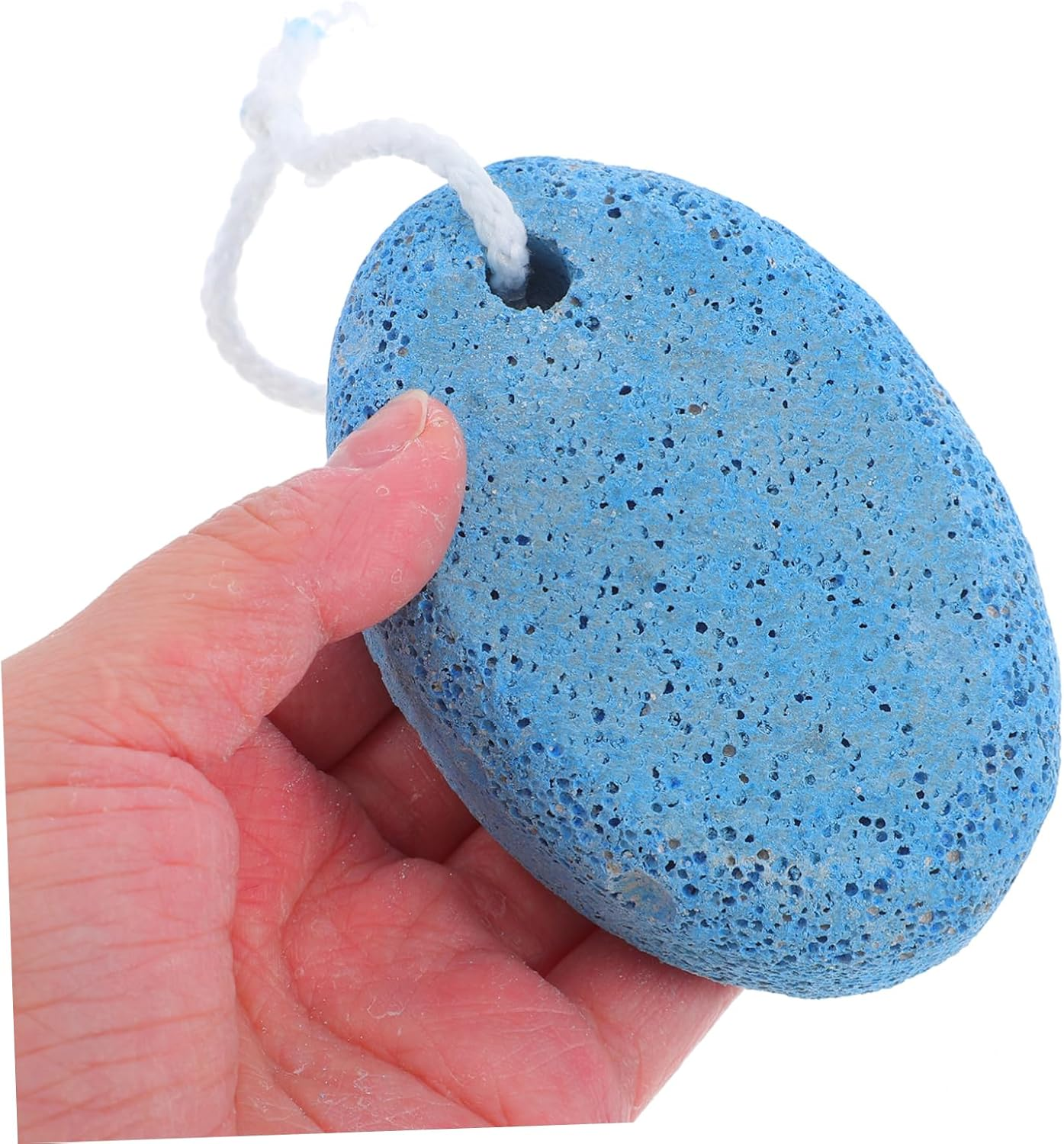 Ipetboom Oval Blue Pumice Stone for Feet and Hands Volcanic Hard Skin Callus Remover with Ergonomic Comfortable Grip Reusable Pedicure Rasp for Corn and Foot Skin Scrubbing image number 2