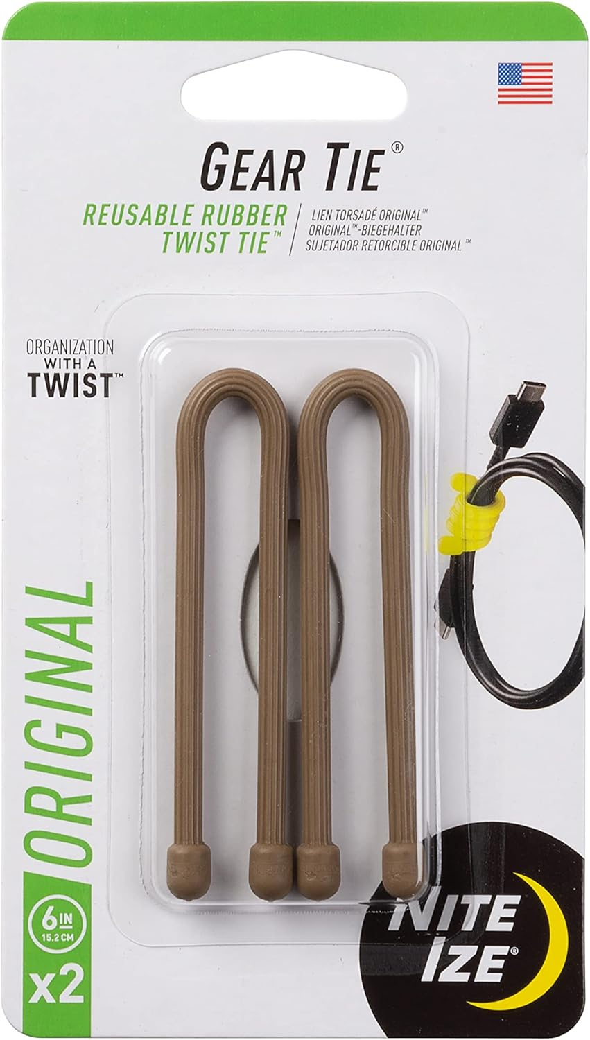 Nite IZE Original Gear Tie 2 Pack Made in the USA