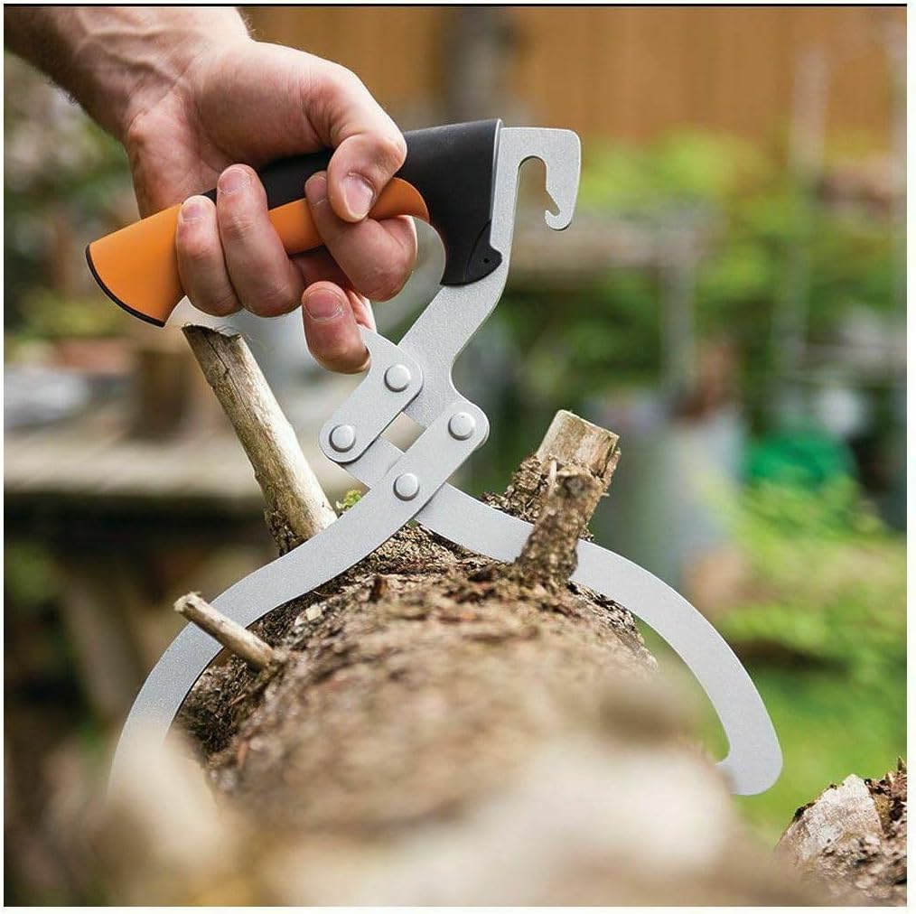 Fiskars Log Tongs, up to 12" Diameter, One-Handed Log Carrier and Effortless Control for Firewood