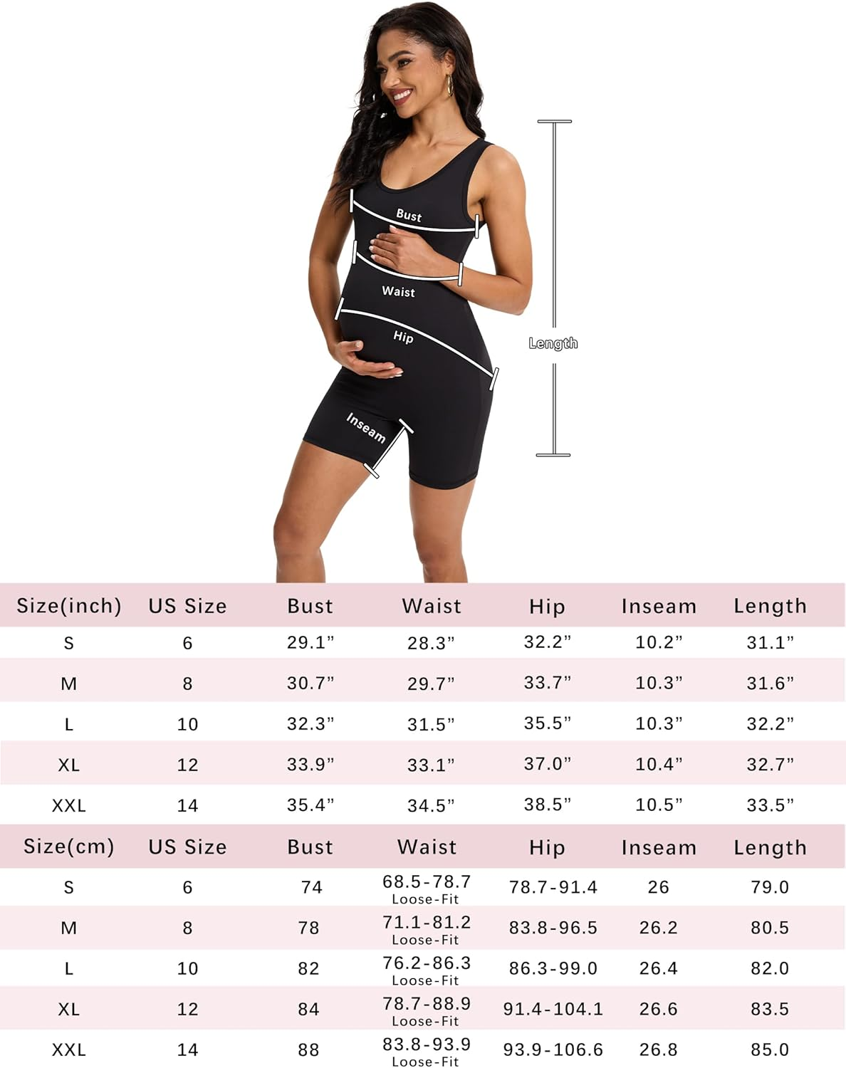 Peauty Buttery Soft Maternity Bodysuit Romper - Slim Fit Scoop Neck One Piece Shorts Jumpsuit for Casual Wear image number 1