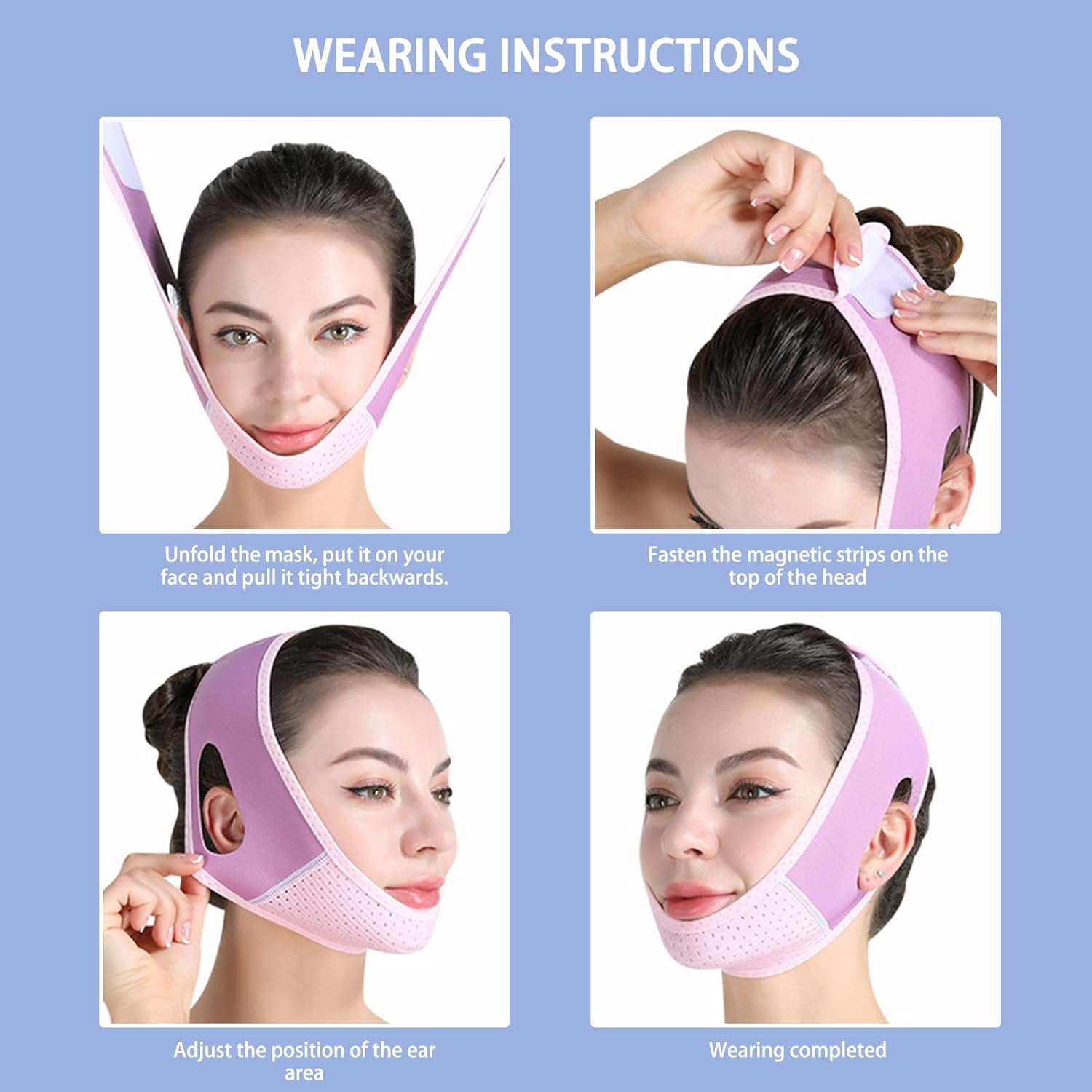 Xolixorium Face Slimming Strap and Face Slimmer Shaper Reusable Double Chin Reducer Chin Strap for Women Breathable Comfortable V Line Lifting Mask for Sleeping image number 5