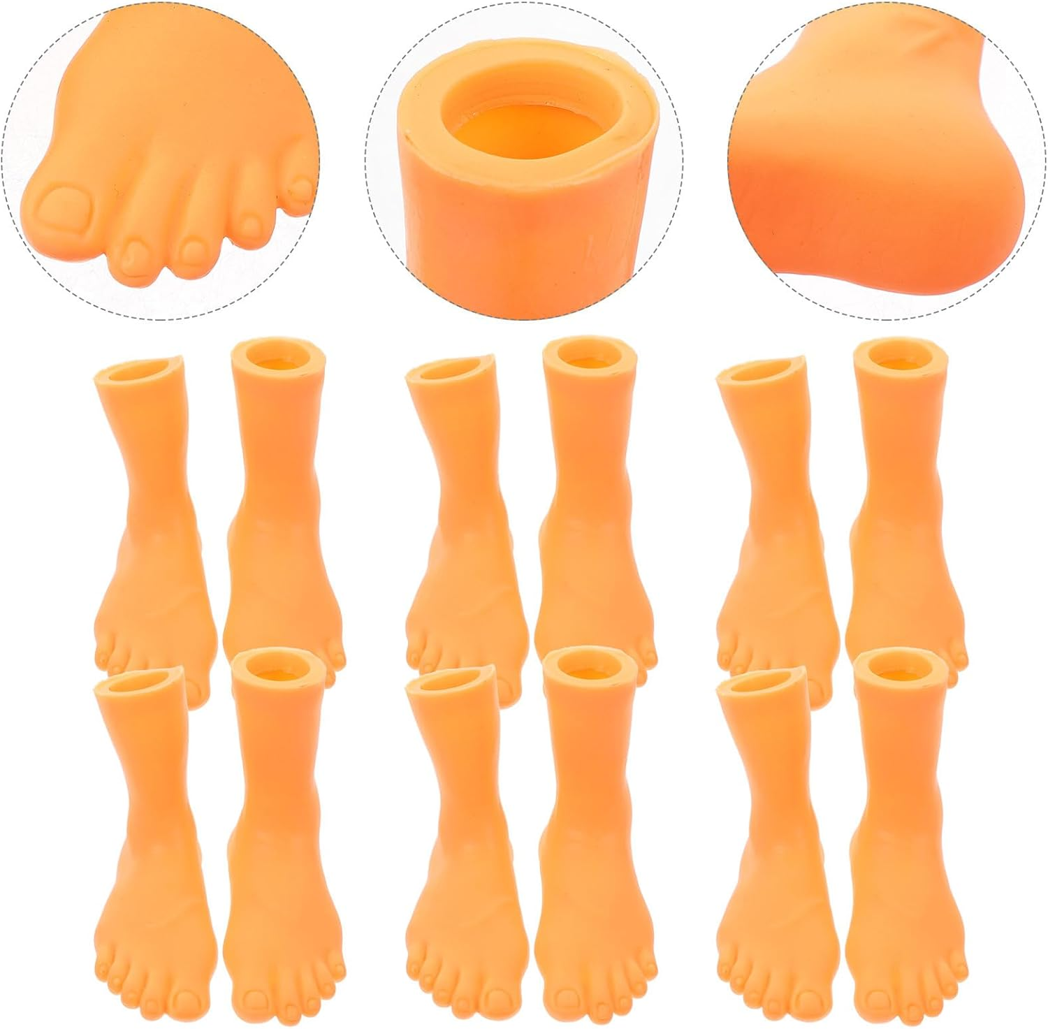 Gadpiparty 6 Pairs of Finger Feet Puppet Set - Rubber Left and Right Small Mini Puppets for Adults and Kids - Fun Little Fingers image number 4