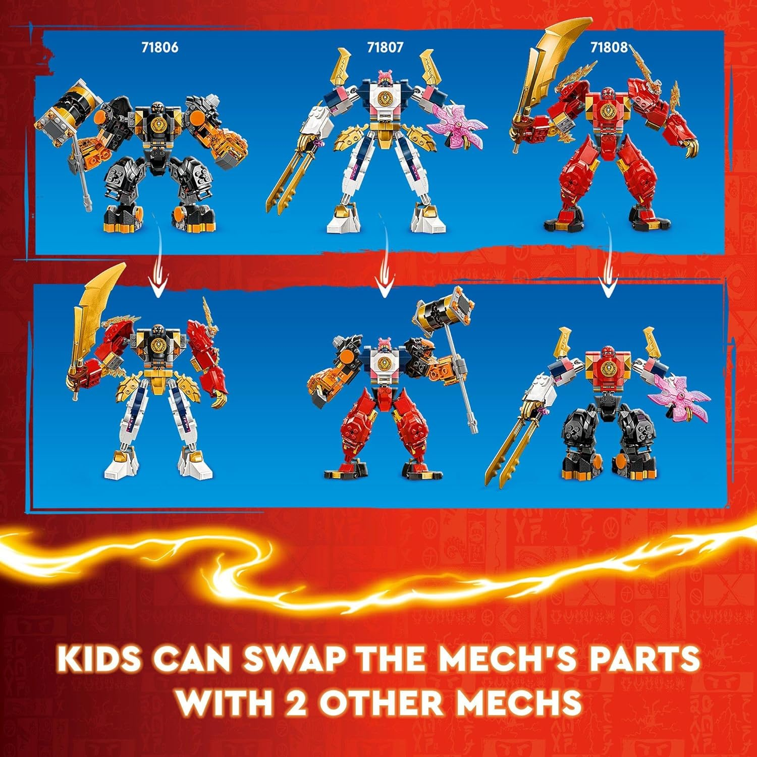 LEGO NINJAGO Cole&rsquo;S Elemental Earth Mech Set, Collectible Ninja Toy for 7 plus Year Old Boys and Girls, Action Figure with Cole Minifigure, Kids Toy Treat for Dragons Rising Fans 71806