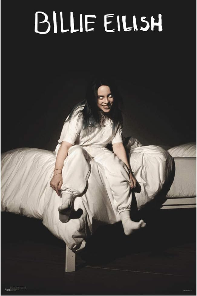 Billie Poster Eilish Music Album Cover Poster for Room Aesthetic Canvas Wall Art Bedroom Decor for Room 40X60Cm Unframed (J)