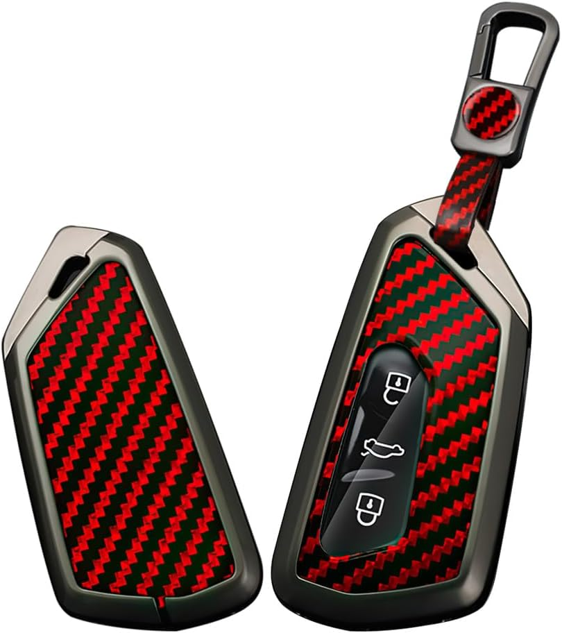 Smart Remote Car Key Fob Case Key with Keychain Fit for VW VOLKSWAGEN Golf MK8 ID.3 ID.4 Fit for Seat Leon Ateca Tarraco Cupra Formentor Skoda Octavia Keyring Protective Key Case Cover