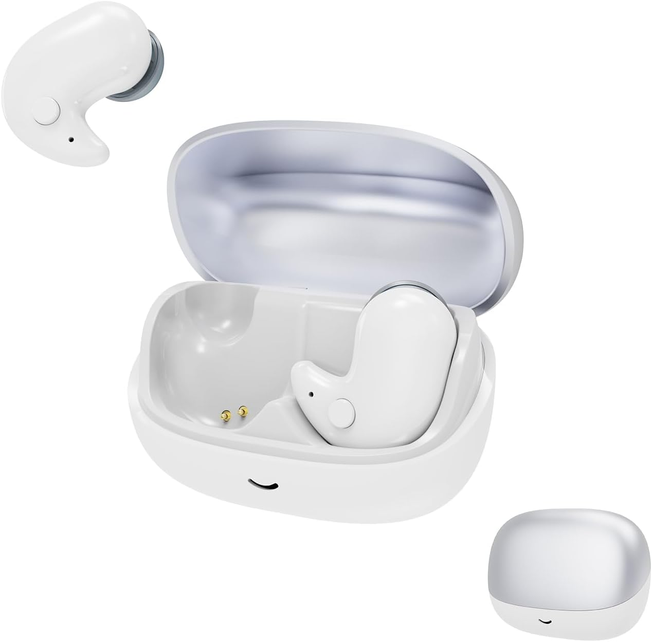 Xmenha In-Ear Sleep Bluetooth Wireless Mini Headphones Side Sleeper Wireless Sleep Headphones Earbuds Invisible Sleep Headphones Small Ears In-Ear Headphones Bluetooth Wireless Earphones image number 1